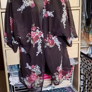 One size sheer throw cardigan.